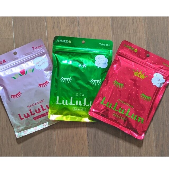 LuLuLun(ルルルン)の九州限定 lululun 3種セット コスメ/美容のスキンケア/基礎化粧品(パック/フェイスマスク)の商品写真