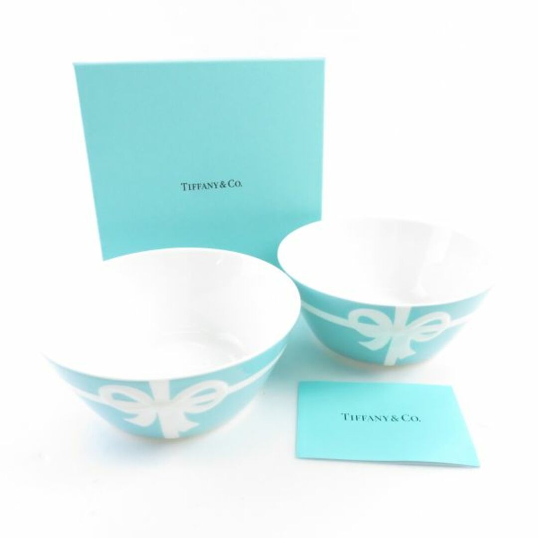 未使用 TIFFANY＆Co. ティファニー ブルーボックス ボウル 2点 ペア