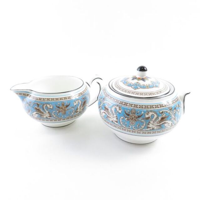 WEDGWOOD ウェッジウッド フロレンティーンターコイズ クリーマー＆シュガーポット 2点 セット ミルク 砂糖 SC6278D | フリマアプリ  ラクマ