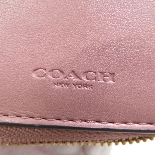 COACH(コーチ)のCOACH コーチ スナップ ウォレット シグネチャー キャンバス ウィズ マルチ フローラル プリント 三つ折り財布 ピンク サイフ レディース AM4014C  レディースのファッション小物(財布)の商品写真