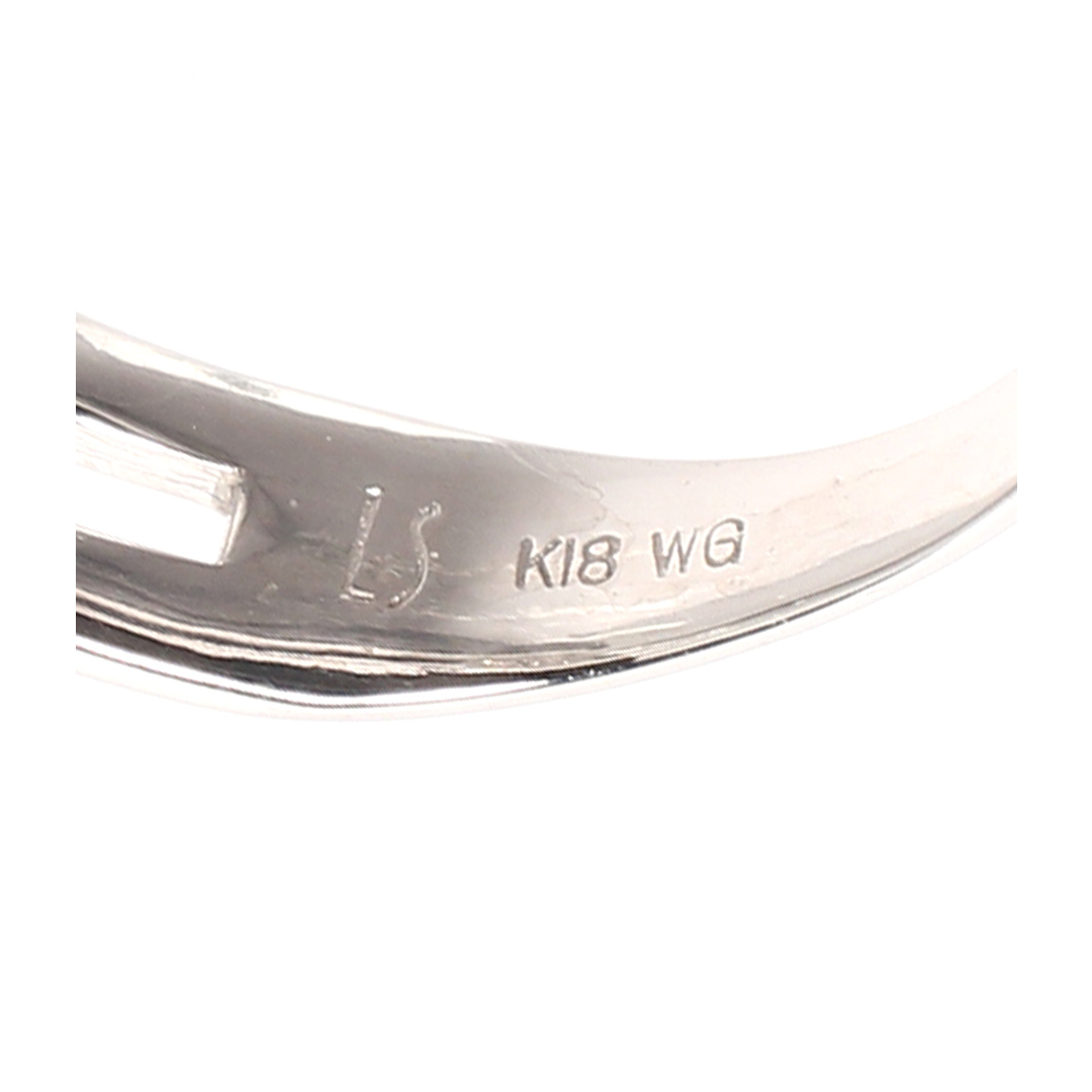 美品   リング 指輪 K18WG ダイヤ 0.05ct レディース 13号