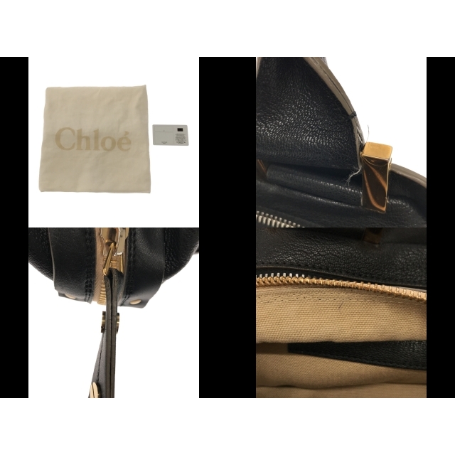 最新情報 Chloe レザー 黒 ダルストン ハンドバッグ クロエ
