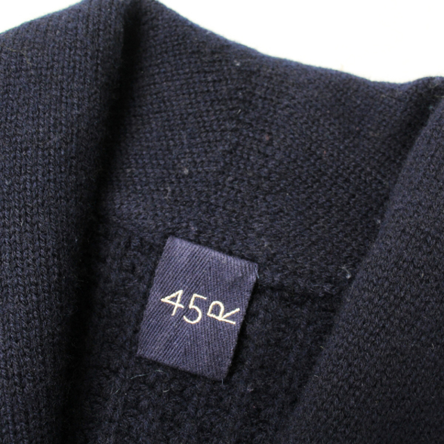 45rpm(フォーティーファイブアールピーエム)の45R フォーティファイブアール ワッフル KNIT ロング カウチン CARDIGAN 0/ネイビー ニットカーディガン【2400013233637】 レディースのトップス(カーディガン)の商品写真