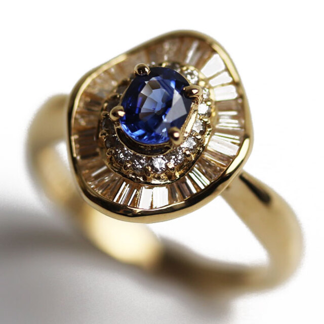 クーポン対象外】 10号 ダイヤモンド0.50ct サファイア0.53ct リング