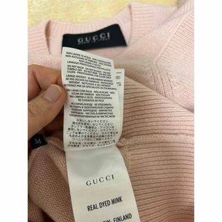 Gucci - 超美品❗GUCCI カシミヤ100% ニット ピンク ミンク袖 Mサイズ