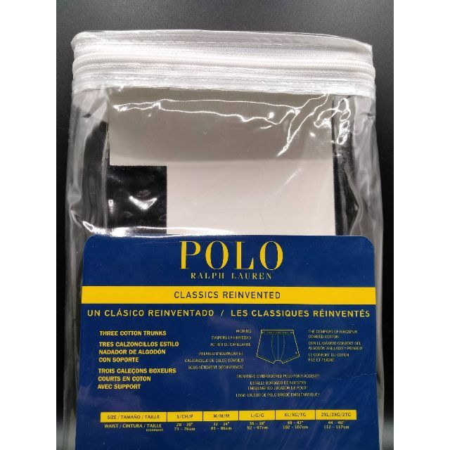 POLO RALPH LAUREN(ポロラルフローレン)のポロ ラルフローレン メンズボクサーパンツ 1枚 Mサイズ Black/Red メンズのアンダーウェア(ボクサーパンツ)の商品写真