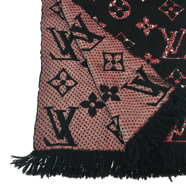 LOUIS VUITTON ルイヴィトン エシャルプ・ジャングル マフラー ストール ブラック M76345 - 4