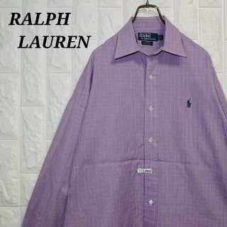 ラルフローレン(Ralph Lauren)のポロラルフローレン ドレスシャツ 薄手 クリーニング済 チェック柄 刺繍(シャツ)