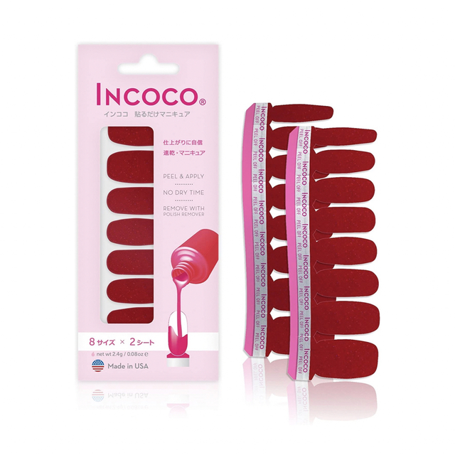 Incoco(インココ)の貼るだけマニキュア インココ 「ベリーグリッツ」 (Berry Glitz) コスメ/美容のネイル(ネイル用品)の商品写真