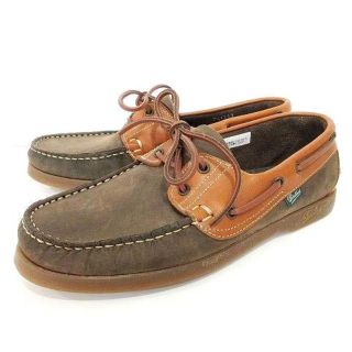 パラブーツ(Paraboot)のパラブーツ デッキシューズ BARTH ヌバック × レザー 7.5 ブラウン(デッキシューズ)