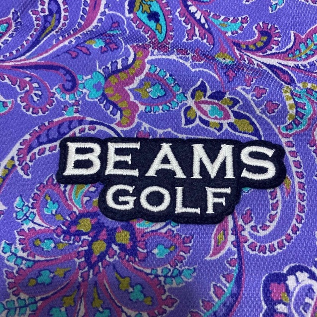 新品同様 21ss■BEAMS GOLF パープルレーベル■ペイズリーポロシャツ