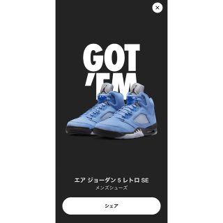 ナイキ(NIKE)のNike Air Jordan 5 Retro"University Blue"(スニーカー)