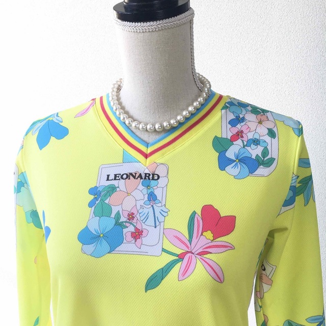美品 LEONARD レオナール 洗える ストレッチ チュニック-