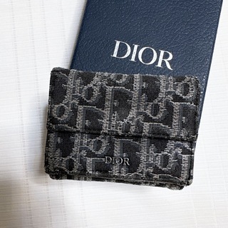 クリスチャンディオール(Christian Dior)のDIOR ディオール　三つ折り財布　オブリークジャガード　コンパクトウォレット(折り財布)