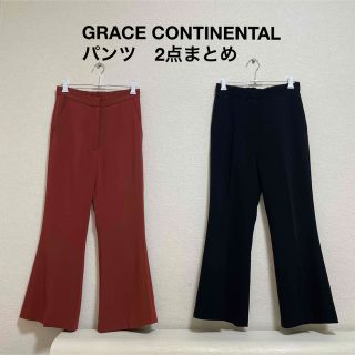 グレースコンチネンタル(GRACE CONTINENTAL)のGRACE CONTINENTAL Diagram フレアパンツ　まとめ　34(カジュアルパンツ)