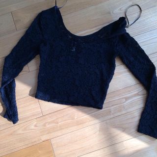 エイチアンドエム(H&M)のH&M 総レースショートTOPS(カットソー(長袖/七分))