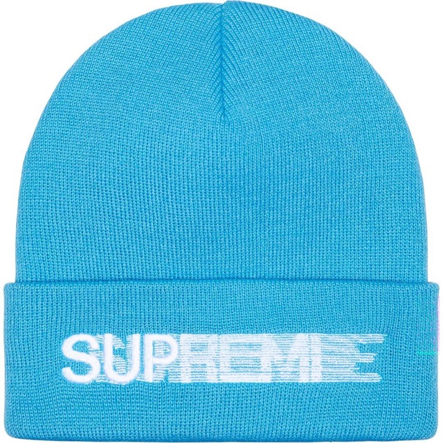 SUPREME Motion Logo Beanie White