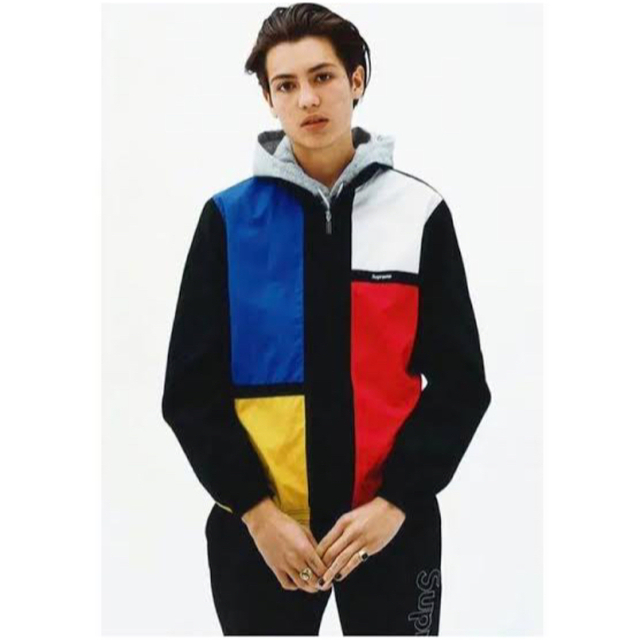 supreme color blocked track jacket