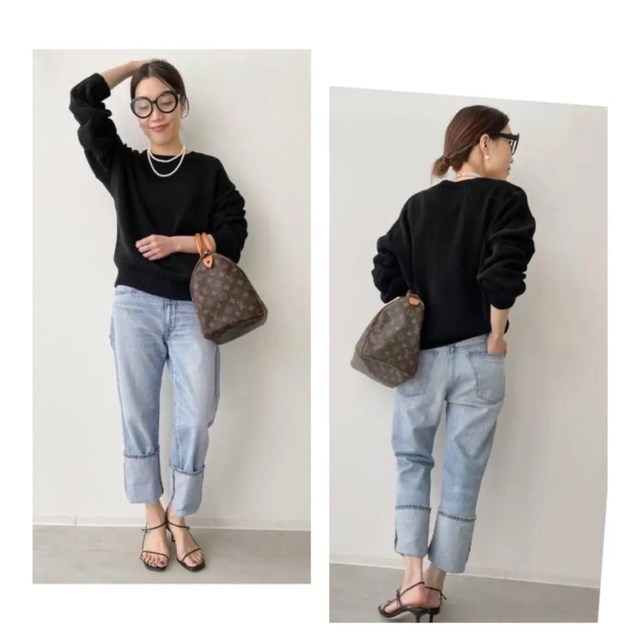 L'Appartement DEUXIEME CLASSE(アパルトモンドゥーズィエムクラス)の【KURO/クロ】Dear My BF Denim(Selvedge) 25 レディースのパンツ(デニム/ジーンズ)の商品写真