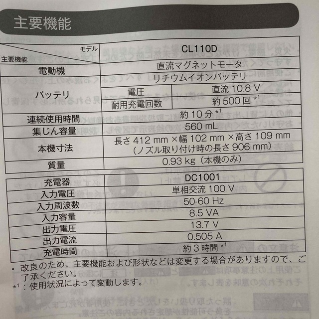 Makita(マキタ)のマキタ充電式コードレスクリーナー★CL110D スマホ/家電/カメラの生活家電(掃除機)の商品写真