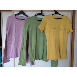 ベネトン(BENETTON)のベネトン 春色 3枚セット S(Tシャツ/カットソー(七分/長袖))