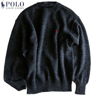 ポロラルフローレン(POLO RALPH LAUREN)の【POLO RALPH LAUREN】ウールニット　セーター　灰　XL相当★(ニット/セーター)