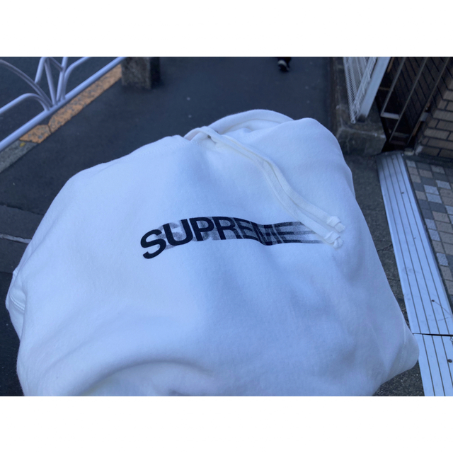 Supreme Motion Logo Hooded Sweatshirt 白