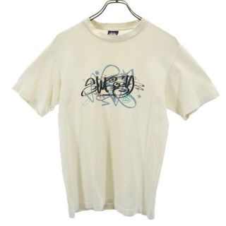 【希少モデル】ステューシー ベージュ エレファント 紺タグ  Tシャツ