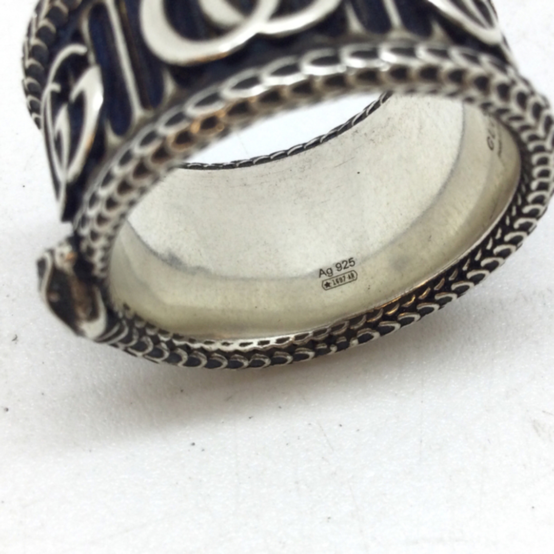 Gucci(グッチ)のGUCCI  ダブルG スネークシルバーリング　SV925  約18号 メンズのアクセサリー(リング(指輪))の商品写真