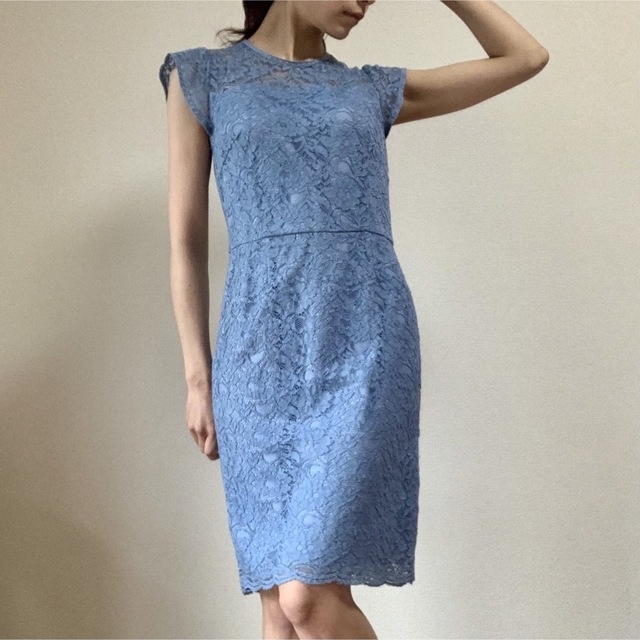LAISSE PASSE - レッセパッセ バックラッフル2wayドレス 総レース