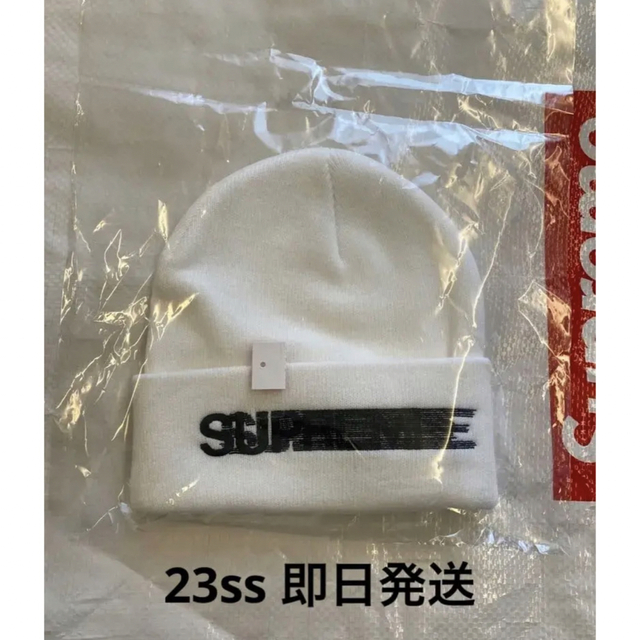 SUPREME Motion Logo Beanie White