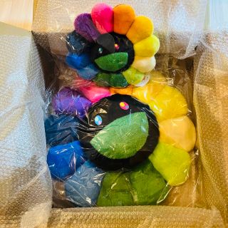 メディコムトイ(MEDICOM TOY)のFlower Cushion / Rainbow&Black 村上隆　2個セット(クッション)