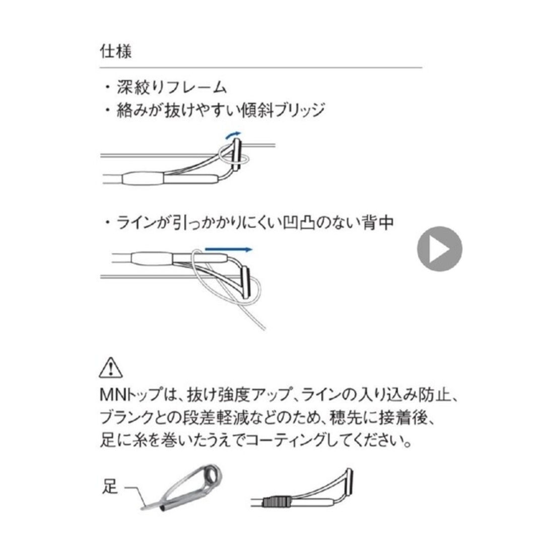 傾斜ステンレスフレーム釣竿穂先ガイド　セラミックリング2.0×6#　他サイズ有 スポーツ/アウトドアのフィッシング(その他)の商品写真