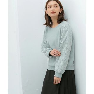 ハニーズ(HONEYS)の【新品】袖レーストップス ミント L(カットソー(半袖/袖なし))