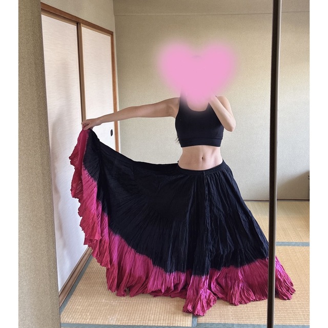 光沢サテン BANU ROSA ベリーダンス ジプシースカート ピンク - その他 光沢サテン BANU ROSA ベリーダンス ジプシースカート ピンク - その他
