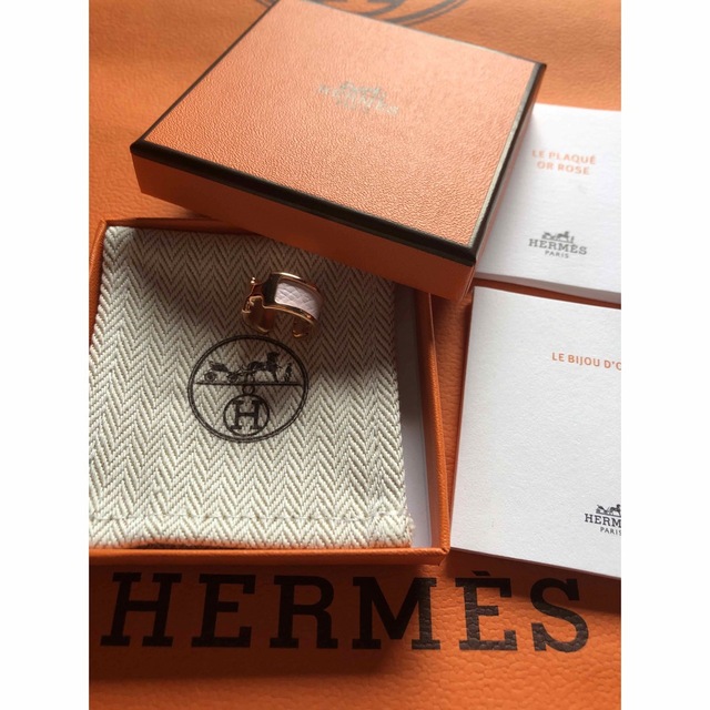 最前線の Hermes - 新品 エルメス イヤーカフ モーブペール ピンク