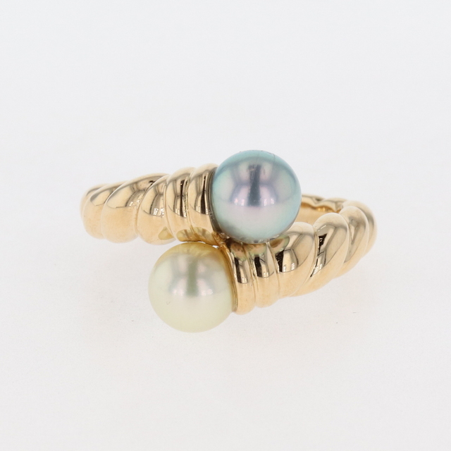 保存版】 TASAKI - タサキ パール デザインリング 10.5号 YG 【中古