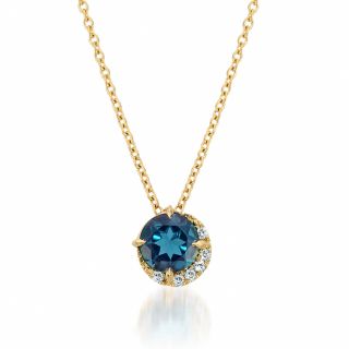 スタージュエリー(STAR JEWELRY)の未使用　スタージュエリー　k18 ブルートパーズ　ダイヤモンド　ネックレス　(ネックレス)