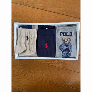 ポロラルフローレン(POLO RALPH LAUREN)の新品！未使用！ポロラルフローレンソックス3足(ソックス)