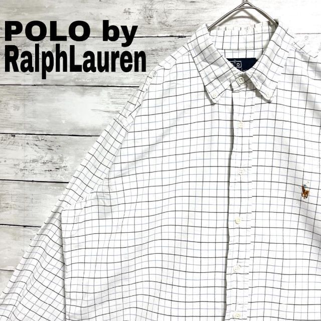 POLO RALPH LAUREN(ポロラルフローレン)のv61 US古着 ポロラルフローレン BD長袖シャツ 刺繍ロゴ チェック メンズのトップス(シャツ)の商品写真