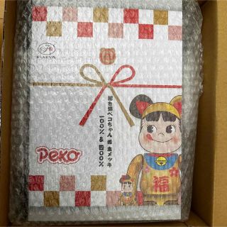 BE@RBRICK 招き猫 ペコちゃん 福 金メッキ 100% & 400%