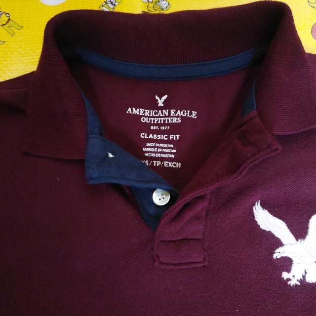 American Eagle(アメリカンイーグル)の🌟美品アメリカンイーグルポロシャツあずき色 メンズのトップス(ポロシャツ)の商品写真