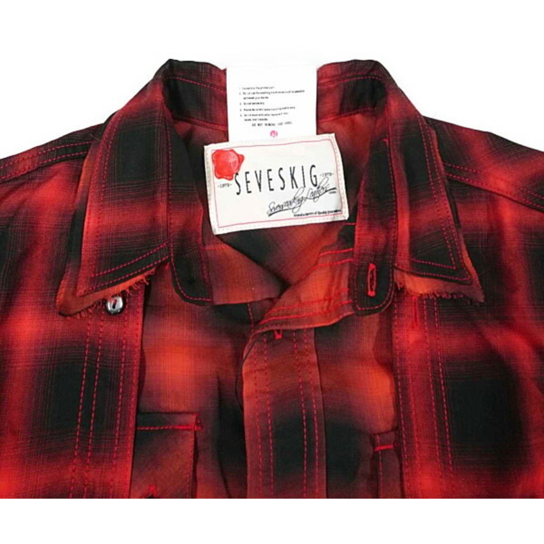 SEVESKIG セヴシブ 22SS FAKE FAKE SHIRT レイヤード デザイン シャツ ...
