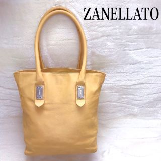 ✨美品✨ZANELLATO トートバッグ デュオ ポーチ付き イエロー-