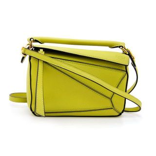 ロエベ(LOEWE)の美品 ロエベ 2wayバッグ パズル ミニ ライムイエロー LOEWE(ショルダーバッグ)