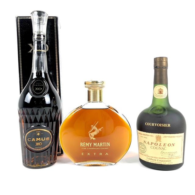 3本 CAMUS REMY MARTIN COURVOISIER コニャック