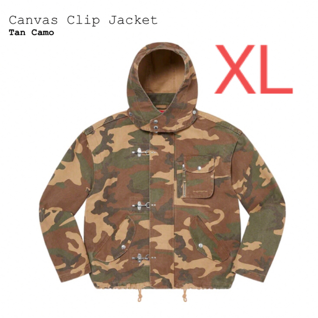 しわ等付きますがご了承下さいsupreme Canvas Clip Jacket  / 23ss Camo