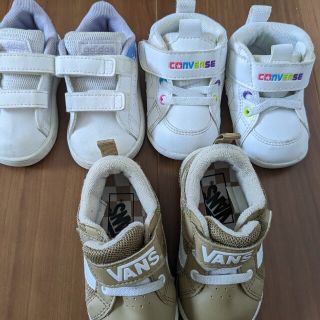 アディダス(adidas)のスニーカー　女の子　3点まとめ売り　CONVERSE　adidas　VANS(スニーカー)