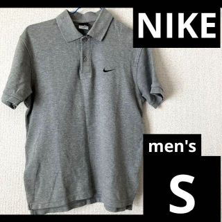 ナイキ(NIKE)の美品 NIKE nike ナイキ ポロシャツ メンズ S グレー ワンポイント(ポロシャツ)