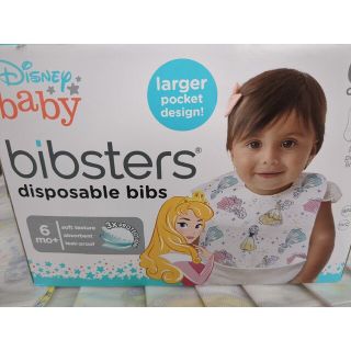 コストコ(コストコ)のDisney baby bibster　34枚　使い捨てスタイ　エプロン　女の子(お食事エプロン)